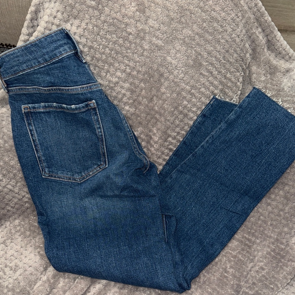 Old Navy Women's Straight Leg Jeans - Deep Blue